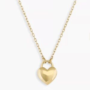 Gorjana 14k Gold Heart Padlock Necklace